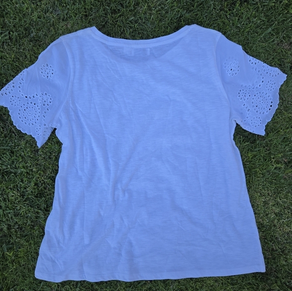 i.b.diffusion White Short Sleeve Tee Classic Style NWOT - Picture 2 of 3